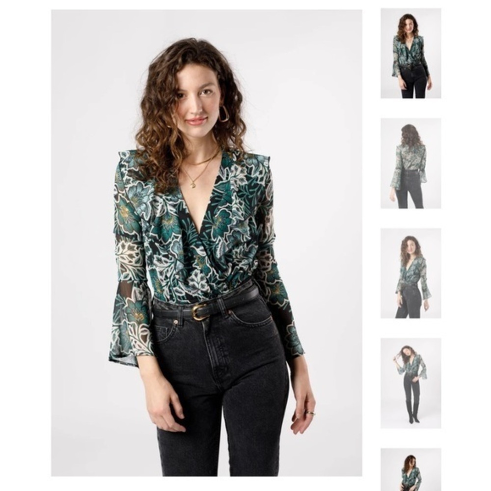 Band of the Free - Floral Long Sleeve Bodysuit - L